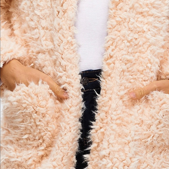 🔺LAST ONE🔺Pink Sherpa Fleece Duster Coat SMALL - Picture 6 of 8